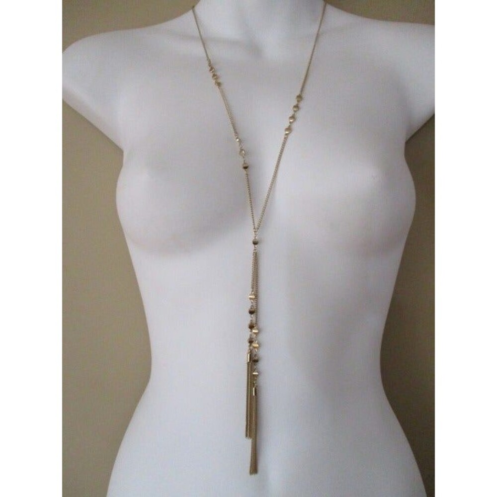 ANN TAYLOR LOFT TASSEL FRINGE NECKLACE NWT 45
